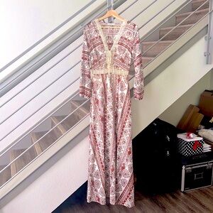 JENN Maxi Dress with Slightly Cinched Waist, S